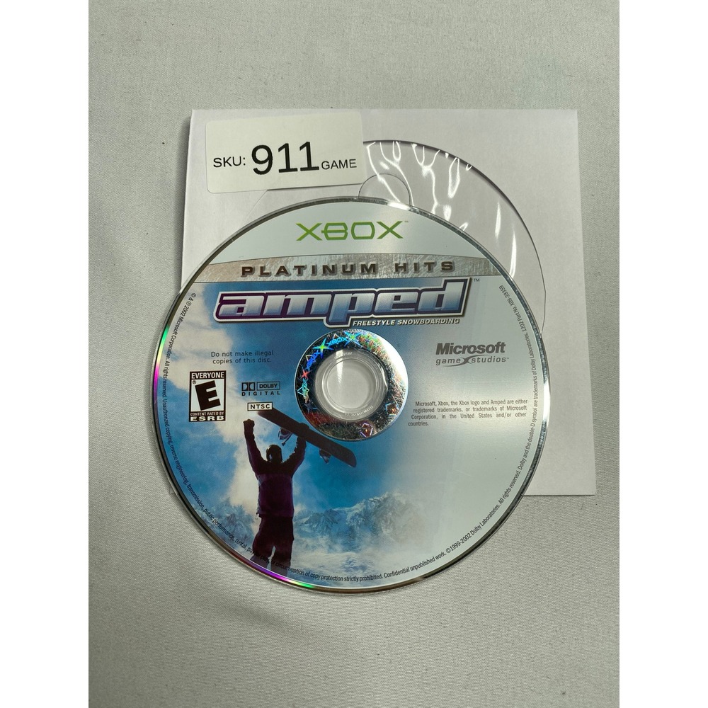 Amped Freestyle Snowboarding Platinum Hits Microsoft Xbox